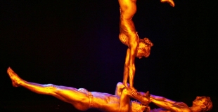 Trio de contorsion et de portés acrobatiques
